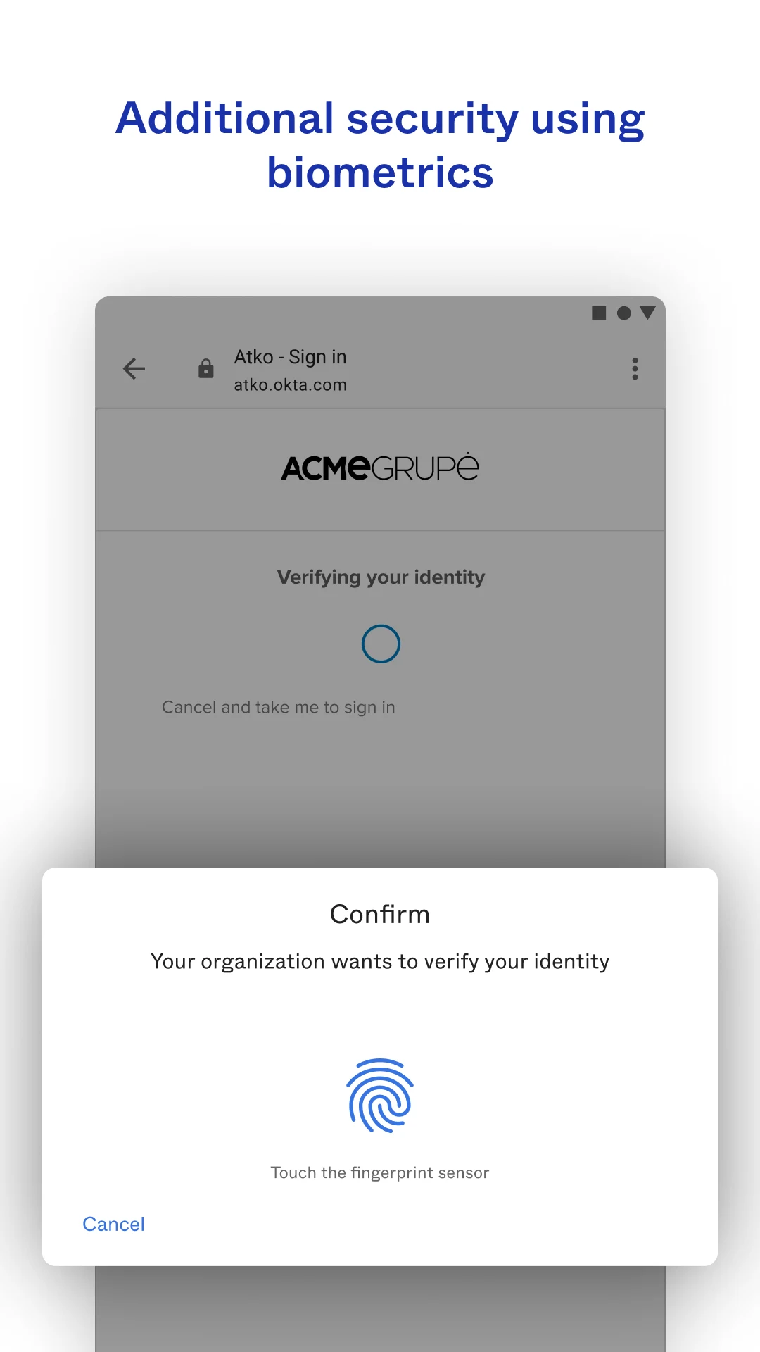 Okta Verify screenshot